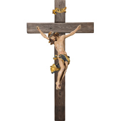 Cristo Barroco en cruz Madera vieja